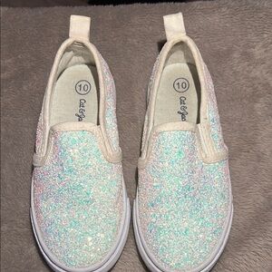 Cat & Jack Kids Glitter Slip-On Shoes - Multicolor